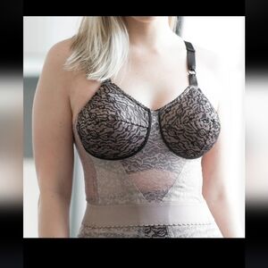 Rago Style 2202 | *Mocha Black* - Longline Wireless Expandable Cup Bra 44DD NWT